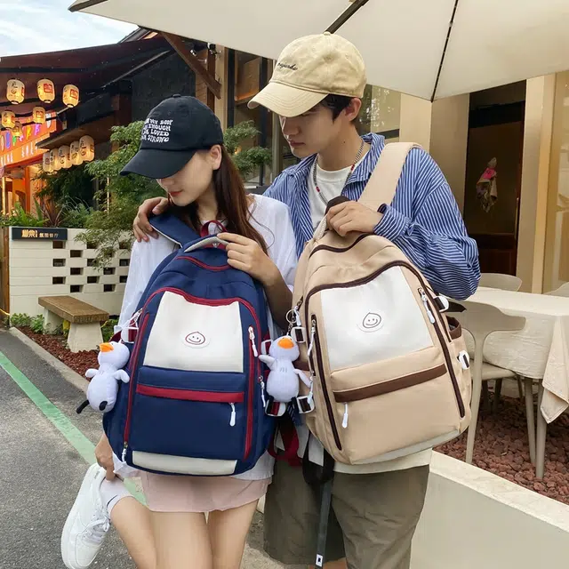 醇龙 休闲百搭大学生 简约 情侣 双肩包 男女通用 尼龙 多色