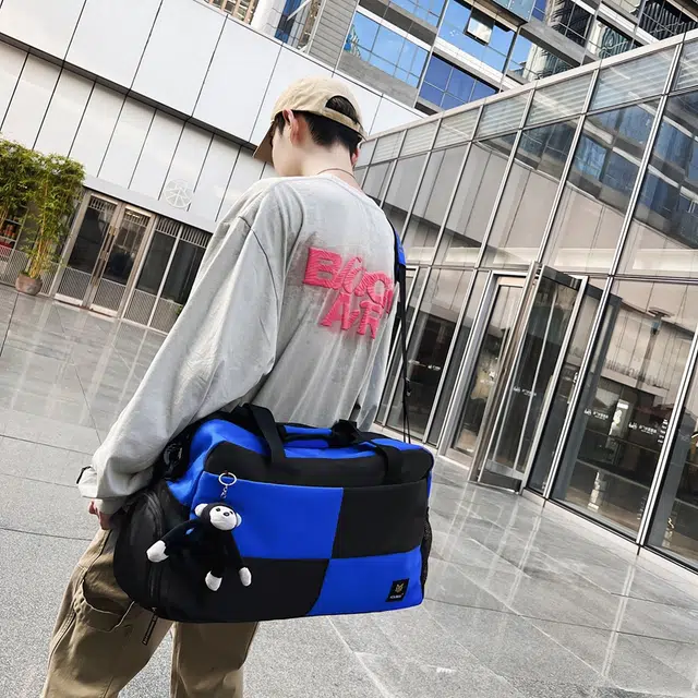 醇龙 大容量多用轻便干湿分离 牛津布 单肩包 男女同款情侣款 黑/蓝/青绿/红/白/粉/黄/紫