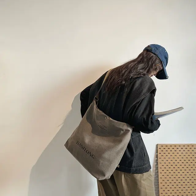 醇龙 休闲时尚 帆布 帆布包手提单肩包 男女同款情侣款