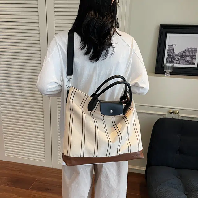 醇龙 高级感通勤斜挎托特包女帆布大容量购物袋休闲单肩包 尼龙 手提包 常规 男女同款情侣款 多色