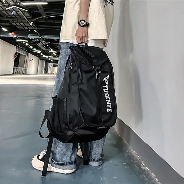 茵初 方形纯色 牛津布 双肩包 男女同款情侣款 多色