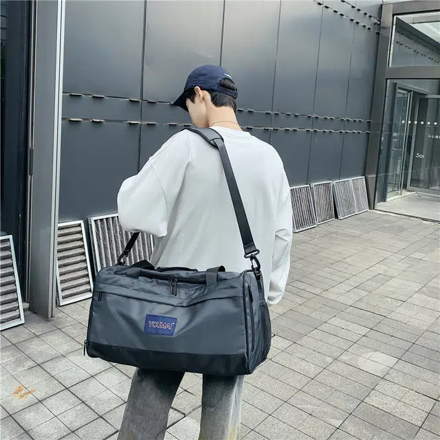 醇龙 大容量干湿分离 尼龙 旅行包 男女同款情侣款 黑/深灰/粉/红/卡其/绿/蓝