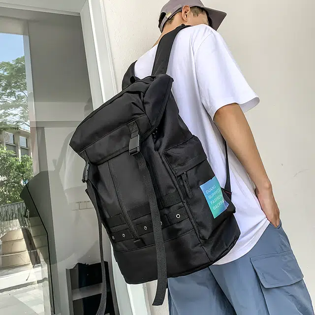 茵初 简约实用休闲大容量 牛津布 双肩包 常规 男女同款情侣款 多色