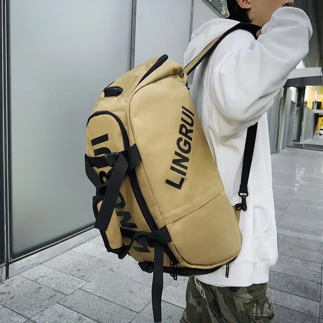 醇龙 多功能运动大容量 尼龙 旅行包 男女同款情侣款 黑色/卡其色/灰色