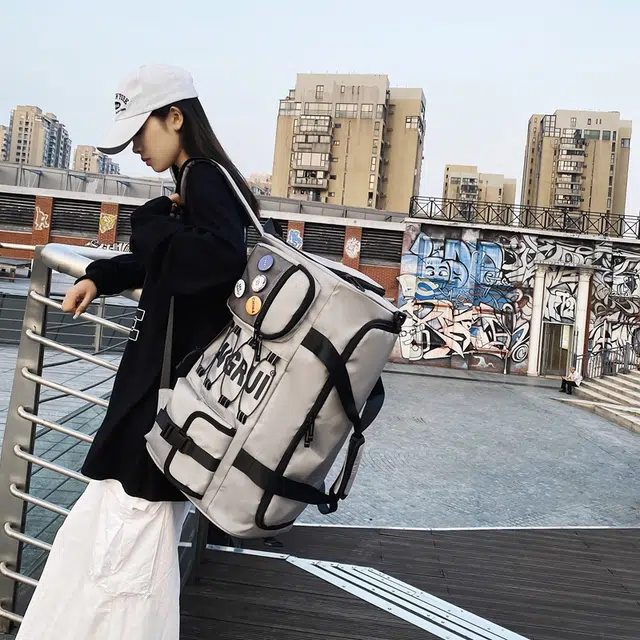 醇龙 多功能休闲时尚拉链开合 尼龙 旅行包 男女同款情侣款 多色