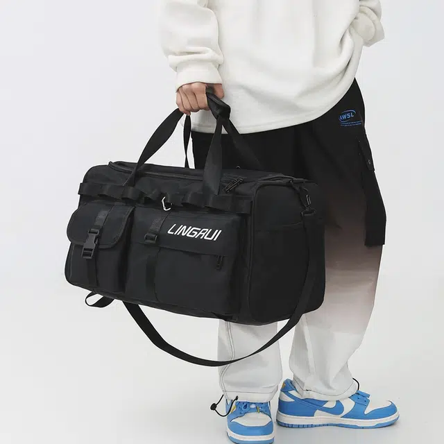 醇龙 潮流 运动健身 多口袋 尼龙 旅行包 男女同款情侣款 多色