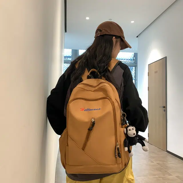 醇龙 大容量百搭纯色学生旅行 双肩包 尼龙 男女通用 多色