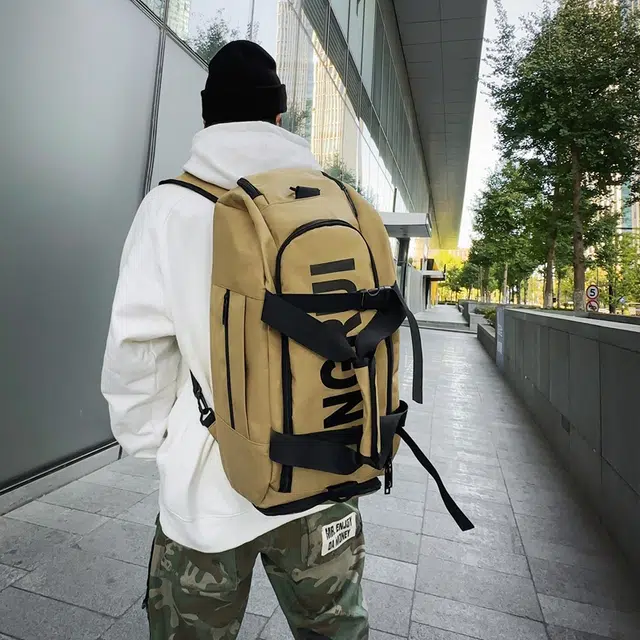 醇龙 多功能运动大容量 尼龙 旅行包 男女同款情侣款 黑色/卡其色/灰色