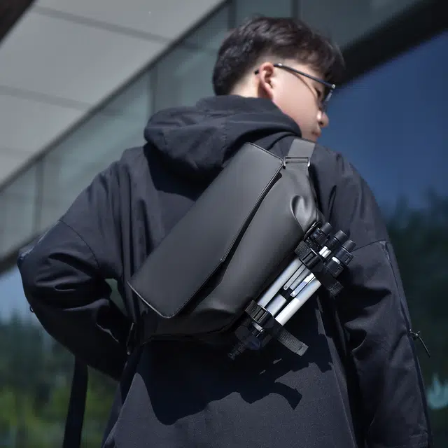 茵初 潮酷防水多功能 尼龙 单肩包 常规 男女同款情侣款 黑色/灰色/蓝色