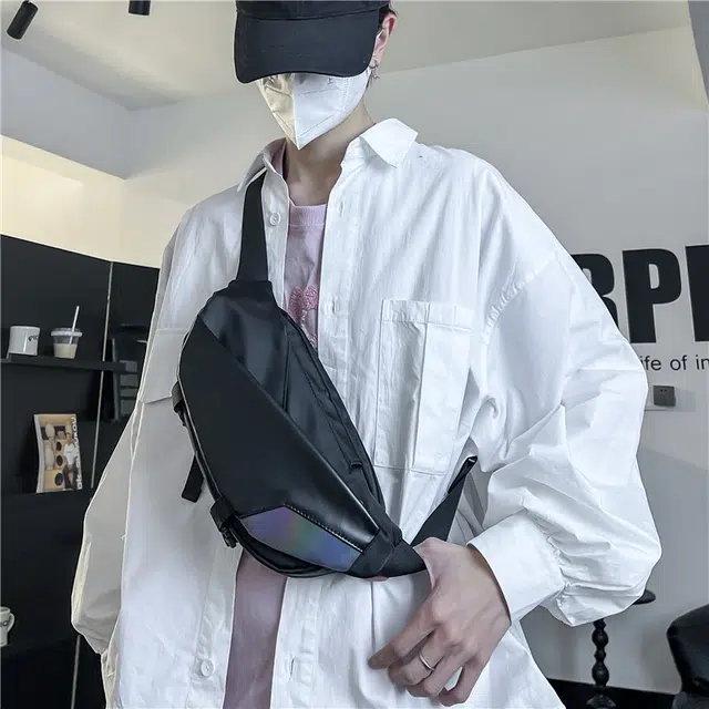 醇龙  男女通用双色斜挎包百搭背包运动骑行机能单肩包时尚胸包