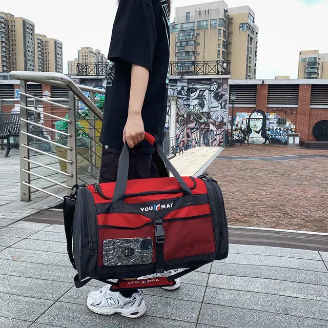 醇龙 多功能大容量干湿分离 尼龙 旅行包 常规 男女同款情侣款 黑色/红色/黄色/粉色/绿色/卡其色