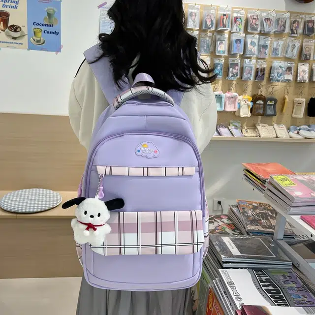 醇龙 韩版初中高中大容量校园防水 双肩包 尼龙 男女同款情侣款 多色