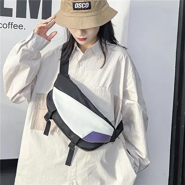 醇龙  男女通用双色斜挎包百搭背包运动骑行机能单肩包时尚胸包