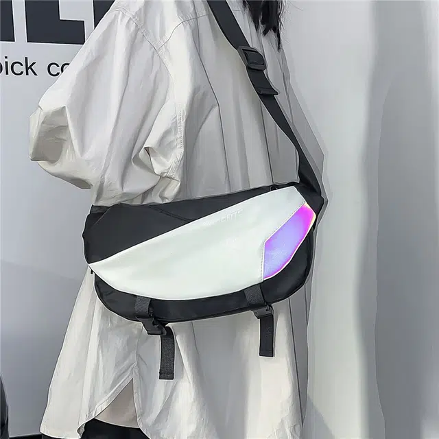 醇龙  男女通用双色斜挎包百搭背包运动骑行机能单肩包时尚胸包