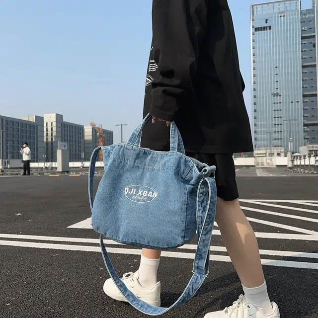 醇龙  男女通用多色牛仔布斜挎包 学生上课通勤百搭轻便单肩手提包