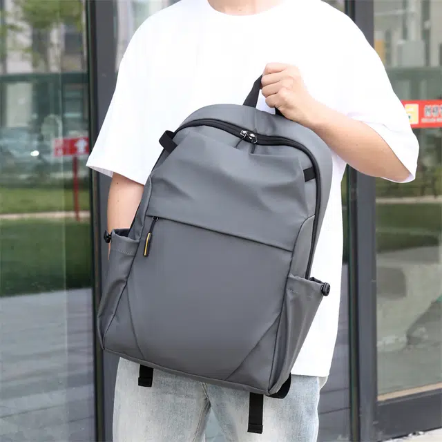 醇龙 大容量电脑包商务书包潮流 尼龙 双肩包 常规 男款 黑色/灰色