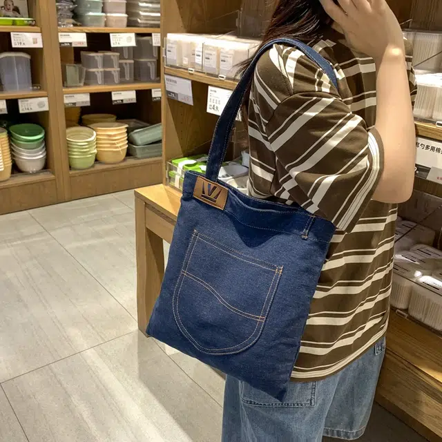 醇龙 男女通用 牛仔布 大容量通勤休闲 单肩包 多色