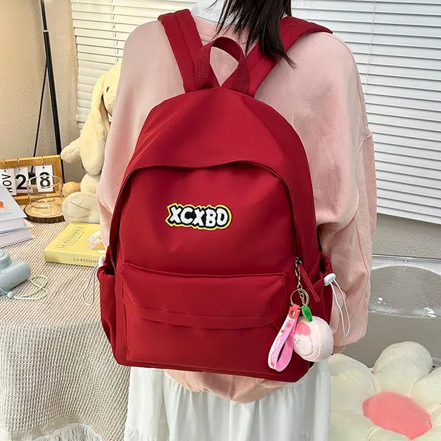 醇龙  尼龙男女通用多色书包学生韩版纯色大容量耐磨双肩包旅行背包