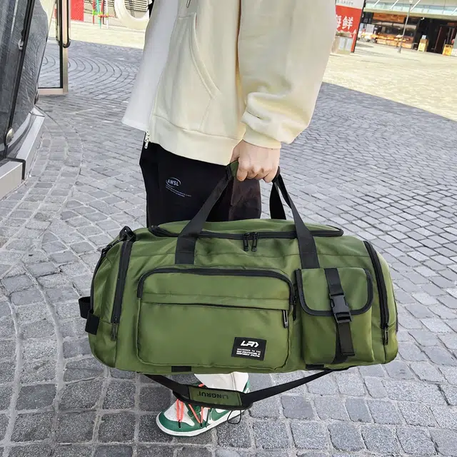 醇龙 大容量运动防水休闲 尼龙 旅行包 常规 男女同款情侣款 黑色/绿色/灰色