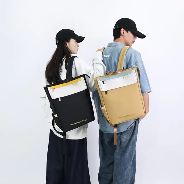 茵初 简约时尚大容量日常轻便 尼龙 双肩包 常规 男女同款情侣款 多色