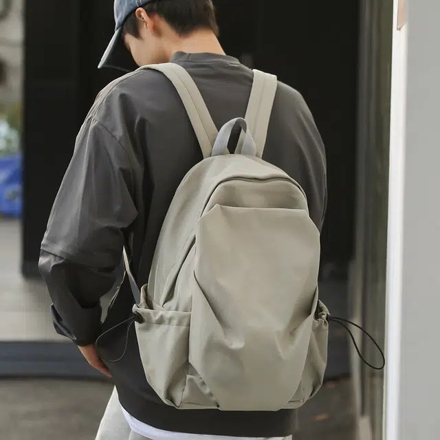 醇龙 休闲百搭 尼龙 双肩包 男女同款情侣款 黑/蓝/绿/白/卡其