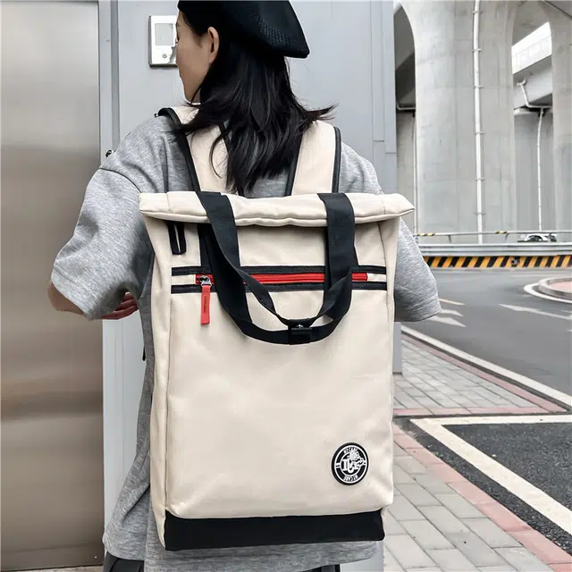醇龙 撞色设计大容量高颜值时尚百搭简约轻便 复合布 双肩包 常规 男女同款情侣款 多色