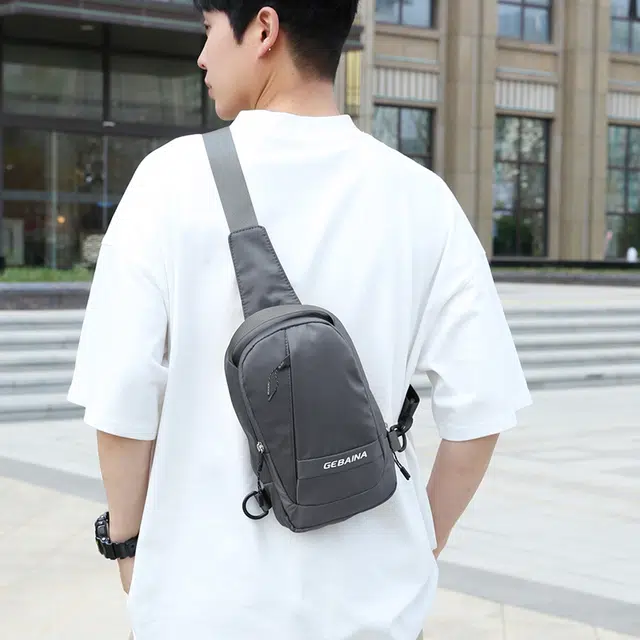 醇龙 韩版时尚百搭休闲运动 牛津布 男女同款情侣款 胸包 多色
