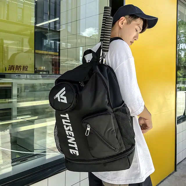 茵初 大容量旅行羽毛球拍袋 牛津布 双肩包 男女同款情侣款 多色