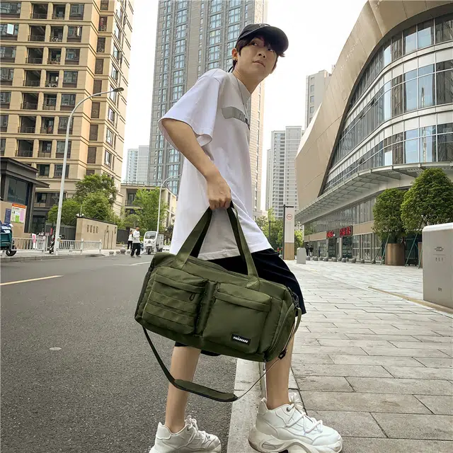醇龙  尼龙男女通用短途旅行包干湿分离带独立鞋仓手提包多用途大容量单肩斜挎包 多色