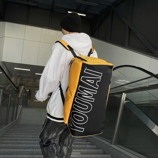 醇龙 休闲简约多功能旅游时尚百搭潮流 尼龙布 旅行包 男女同款情侣款 黄/红/黑/粉/卡其/绿