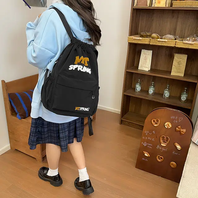 醇龙 小众抽绳通勤旅行轻便简约 尼龙 双肩包 女款 多色