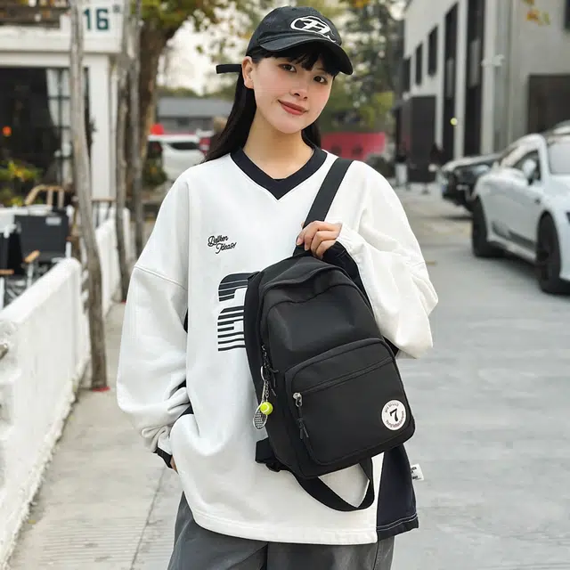 醇龙 日系小型旅行简约学生 尼龙 背包双肩包 女款