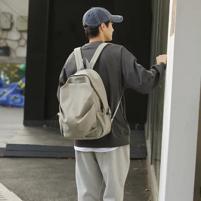 醇龙 休闲百搭 尼龙 双肩包 男女同款情侣款 黑/蓝/绿/白/卡其