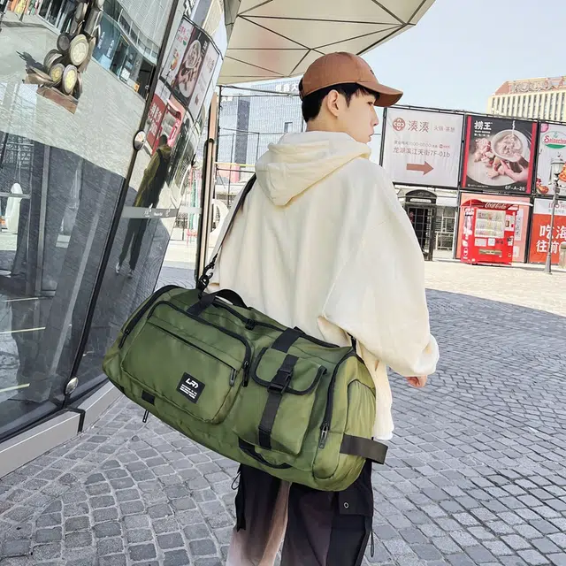 醇龙 大容量运动防水休闲 尼龙 旅行包 常规 男女同款情侣款 黑色/绿色/灰色