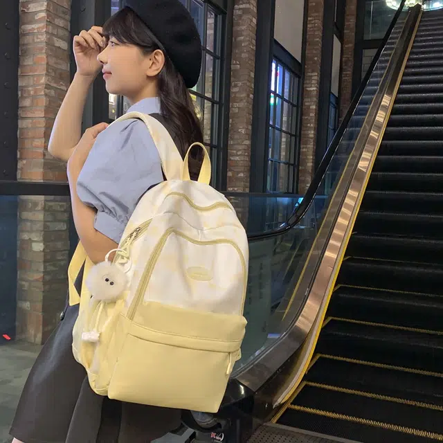 醇龙  休闲简约小众扎染大容量    双肩包  女款