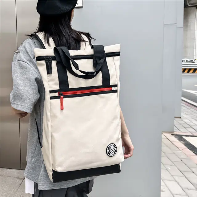醇龙 撞色设计大容量高颜值时尚百搭简约轻便 复合布 双肩包 常规 男女同款情侣款 多色