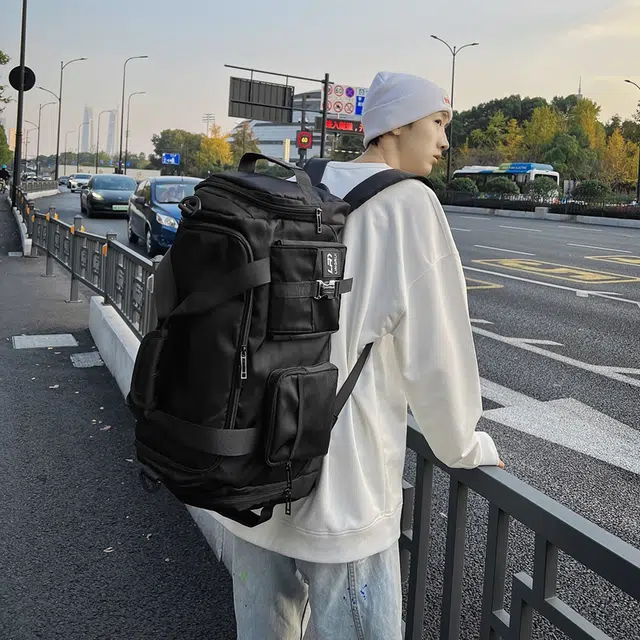 醇龙 多口袋纯色干湿分离 大容量 尼龙 旅行包 男女同款情侣款 多色