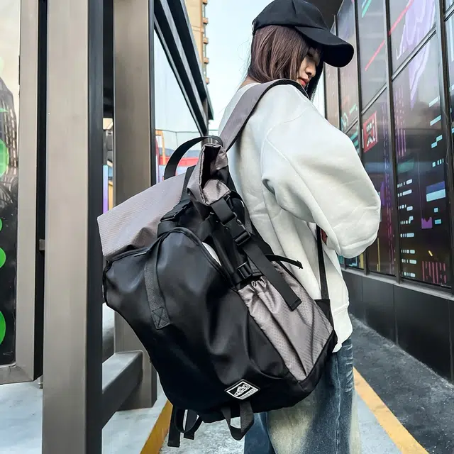 醇龙 时尚简约外出旅行百搭轻便 尼龙 双肩包 男女同款情侣款 多色