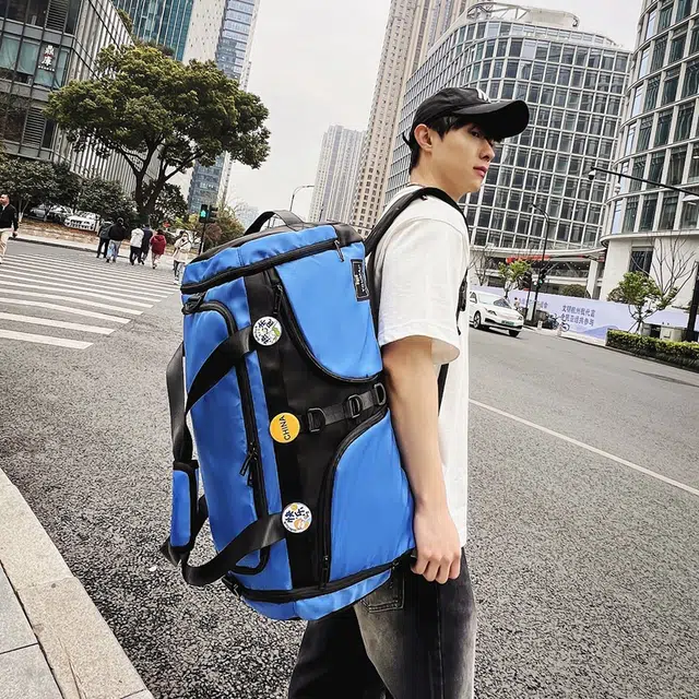 醇龙 大容量干湿分离多功能 尼龙 旅行包 男女同款情侣款 黑/黄/卡其/粉/军绿/青绿/蓝