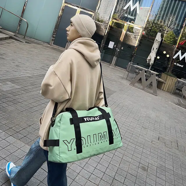 醇龙 大容量 干湿分离 短途便携 尼龙 单肩旅行包 常规 男女同款情侣款 黑/粉/黄/卡其/绿/红