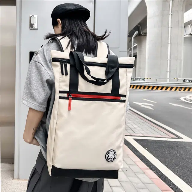 醇龙 撞色设计大容量高颜值时尚百搭简约轻便 复合布 双肩包 常规 男女同款情侣款 多色