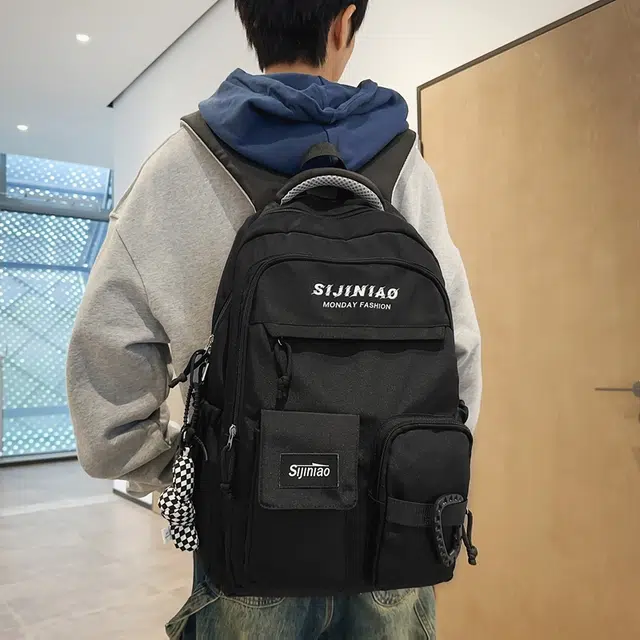 醇龙 工装包轻便时尚潮流大容量初高中休闲旅行背包 尼龙 双肩包 男女同款情侣款 多色