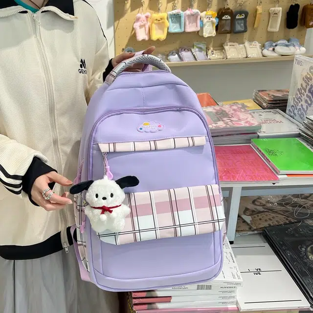 醇龙 韩版初中高中大容量校园防水 双肩包 尼龙 男女同款情侣款 多色