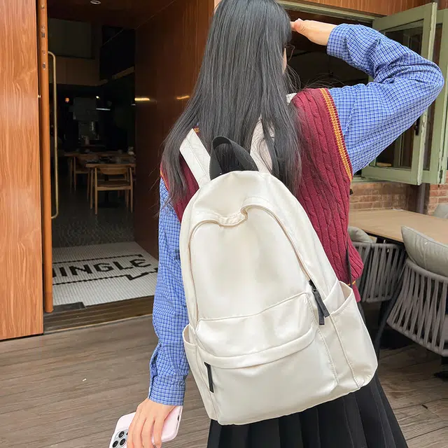 醇龙 日系无印简约百搭 尼龙 双肩包 常规 男女同款情侣款 多色