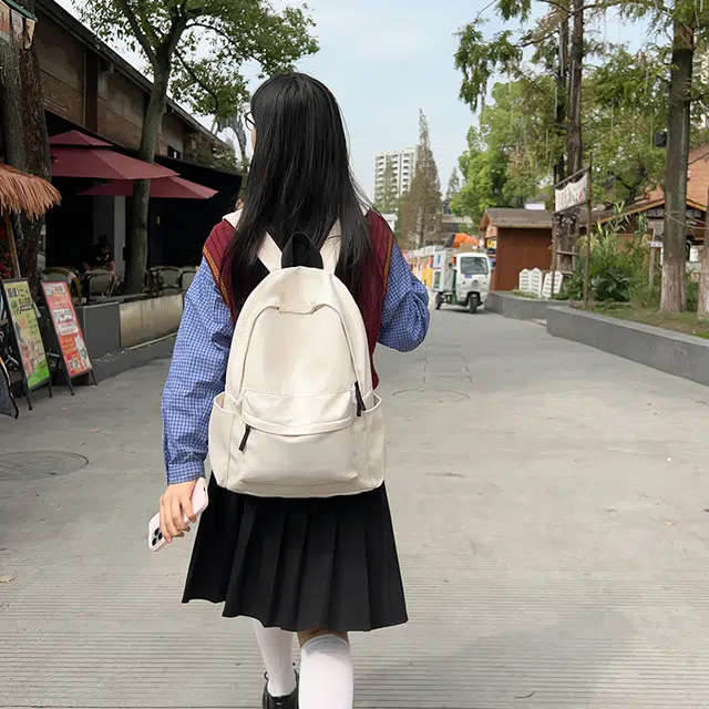 醇龙 日系无印简约百搭 尼龙 双肩包 常规 男女同款情侣款 多色