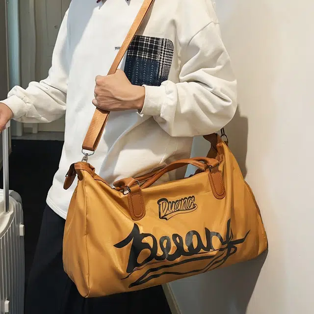 醇龙 干湿分离短途大容量休闲 尼龙布 健身包手提单肩斜挎包旅行包 常规 男女同款情侣款 黑/灰/棕/红