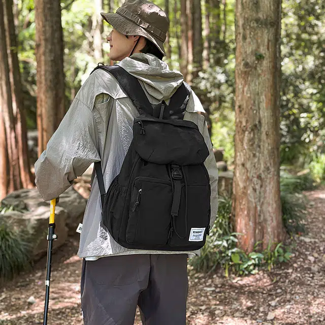 茵初 书包上课包山系户外徒步登山旅行包简约背包 尼龙 双肩包 常规 男女同款情侣款 多色