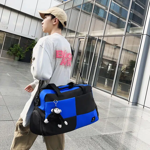 醇龙 大容量多用轻便干湿分离 牛津布 单肩包 男女同款情侣款 黑/蓝/青绿/红/白/粉/黄/紫