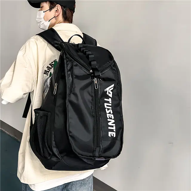 茵初 方形纯色 牛津布 双肩包 男女同款情侣款 多色