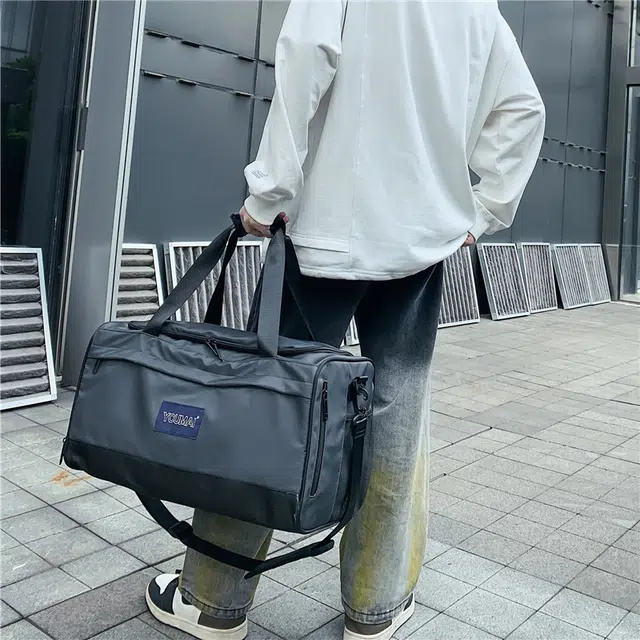 醇龙 大容量干湿分离 尼龙 旅行包 男女同款情侣款 黑/深灰/粉/红/卡其/绿/蓝